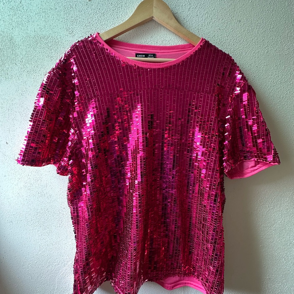 Sequin Pink Top